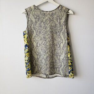 Sportmax top womens size 4 snake print silk short sleeve